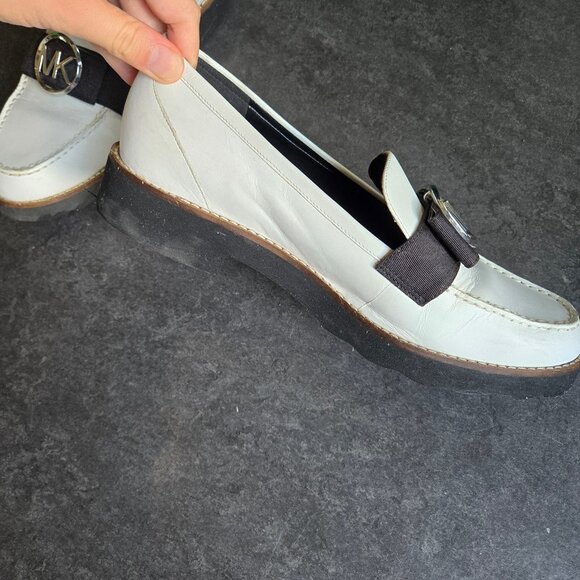 Michael Khors White Leather Loafers - Excellent Condition - Picture 8 of 9